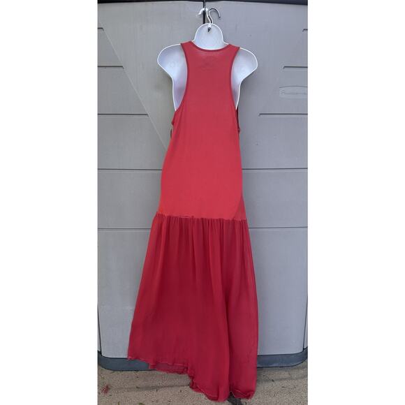 Blue Life By PLANET BLUE Silk Chiffon Tank Maxi Dress Sz S Resort Y2K Festival - Picture 6 of 14
